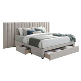 Gigi's Garden Solene Upholstered Bed Frame with Drawers