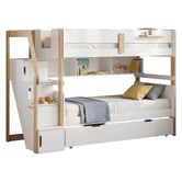 Gigi's Garden Evan Single Bunk Bed with Shelves &amp; Staircase