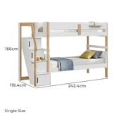 Gigi's Garden Evan Single Bunk Bed with Staircase