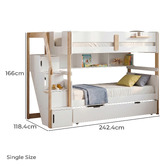 Gigi's Garden Evan Single Bunk Bed with Shelves &amp; Staircase