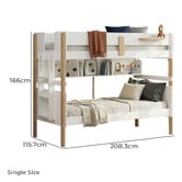 Gigi's Garden Ethan Single Bunk Bed with Shelves