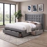 Gigi's Garden Aurel Upholstered Bed with Storage Drawers
