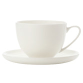 Casa Domani Pearlesque 250ml Fine Bone China Coupe Cups &amp; Saucers