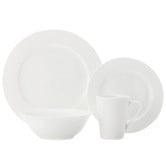 Casa Domani 16 Piece Pearlesque Rim Fine Bone China Dinner Set