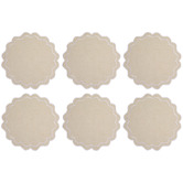 Casa Domani Banda Scallop 38cm Cotton Placemats