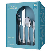 Casa Domani 16 Piece Brocade Stainless Steel Cutlery Set