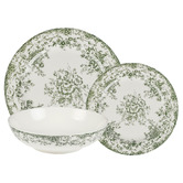 Casa Domani 12 Piece Rosetta Porcelain Coupe Dinner Set
