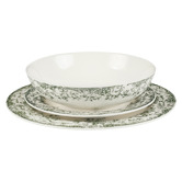 Casa Domani 12 Piece Rosetta Porcelain Coupe Dinner Set