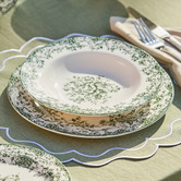 Casa Domani 12 Piece Rosetta Porcelain Coupe Dinner Set