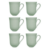 Casa Domani Florence Embossed 390ml Porcelain Mugs