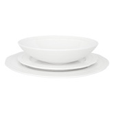 Casa Domani 12 Piece Florence Scalloped Rim Porcelain Dinner Set