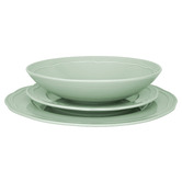 Casa Domani 12 Piece Florence Scalloped Rim Porcelain Dinner Set