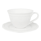 Casa Domani Florence Scalloped 220ml Porcelain Teacups &amp; Saucers