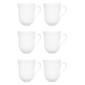 Casa Domani Florence Embossed 390ml Porcelain Mugs