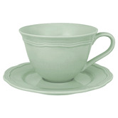 Casa Domani Florence Scalloped 220ml Porcelain Teacups &amp; Saucers
