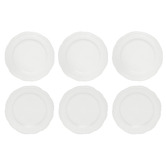 Casa Domani Florence Scalloped Rim Porcelain Dinner Plates