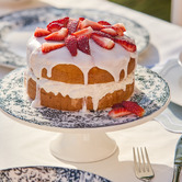 Casa Domani Rosetta Porcelain Footed Cake Stand