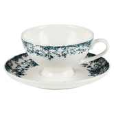 Casa Domani Rosetta 200ml Teacups &amp; Saucers