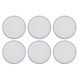 Casa Domani Cafe Blue Porcelain Coupe Side Plates