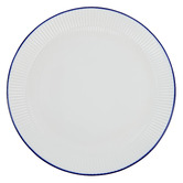 Casa Domani Cafe Blue Porcelain Coupe Dinner Plates