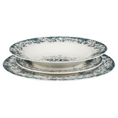 Casa Domani 12 Piece Rosetta Porcelain Coupe Dinner Set