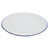 Casa Domani Cafe Blue Porcelain Coupe Dinner Plates