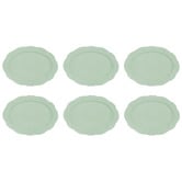 Casa Domani Florence Scalloped Rim Porcelain Oval Plates