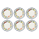 Casa Domani Frutta Scalloped 27cm Porcelain Dinner Plates