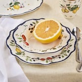 Casa Domani Frutta Scalloped 27cm Porcelain Dinner Plates