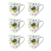 Casa Domani Frutta Scalloped 440ml Porcelain Coupe Mugs