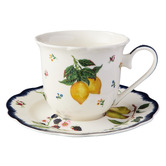 Casa Domani Frutta Scalloped 280ml Porcelain Cups &amp; Saucers