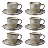 Casa Domani Leros 200ml Stoneware Cups &amp; Saucers