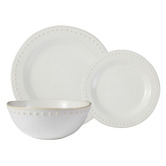 Casa Domani 12 Piece Punto Stoneware Dinner Set