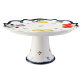 Casa Domani Frutta Scalloped 20cm Porcelain Footed Cake Stand