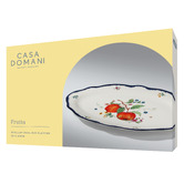 Casa Domani Frutta Scalloped 35cm Porcelain Oval Platter