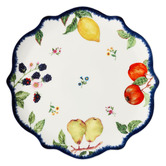 Casa Domani Frutta Scalloped 20cm Porcelain Footed Cake Stand