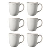 Casa Domani Punto 400ml Stoneware Coupe Mugs