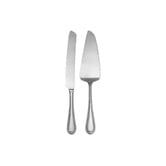 Casa Domani 2 Piece Brocade Stainless Steel Cake Serving Set