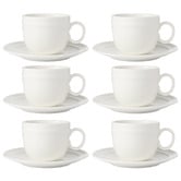 Casa Domani Cordone 225ml Porcelain Coupe Cups &amp; Saucers
