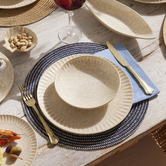 Casa Domani 12 Piece Il Mare Stoneware Coupe Dinner Set