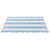 Casa Domani Stripes Banda Scallop Placemats