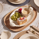 Casa Domani Il Mare Shell Oval Stoneware Platter