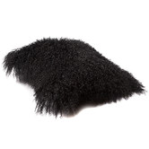 All Natural Hides and Sheepskins Noir Mongolian Sheep Cushion