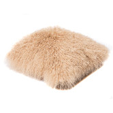 All Natural Hides and Sheepskins Toffee Mongolian Sheep Cushion