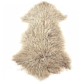 All Natural Hides and Sheepskins Ice Mongolian Sheepskin Rug