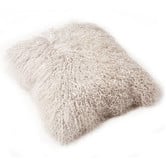 All Natural Hides and Sheepskins Ice Mongolian Sheepskin Cushion