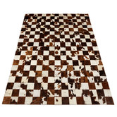 All Natural Hides and Sheepskins Normand Patchwork Cow Hide Rug