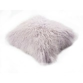 All Natural Hides and Sheepskins Lavender Mongolian Sheepskin Cushion