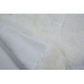 All Natural Hides and Sheepskins Ivory Mongolian Sheepskin Blanket