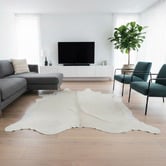 All Natural Hides and Sheepskins White Natural Cowhide Rug